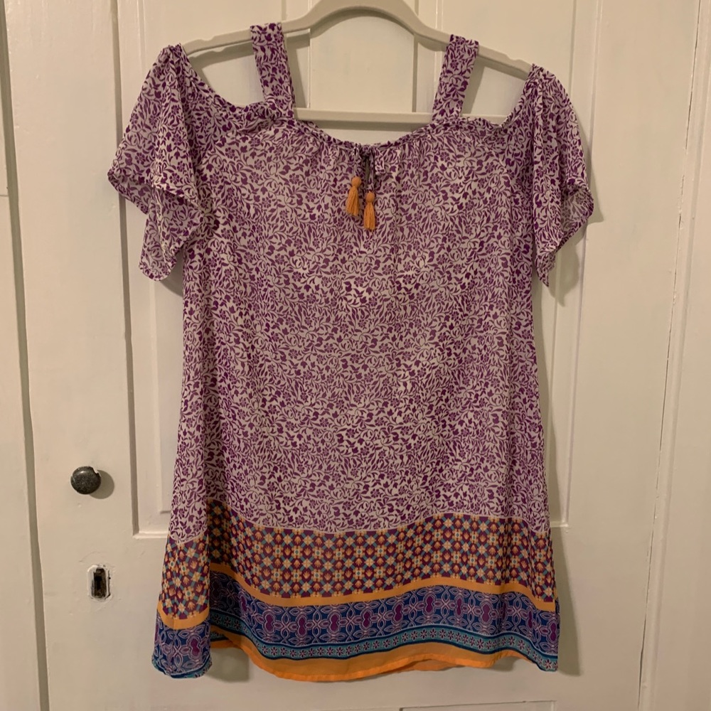 Girls Purple tunic with design